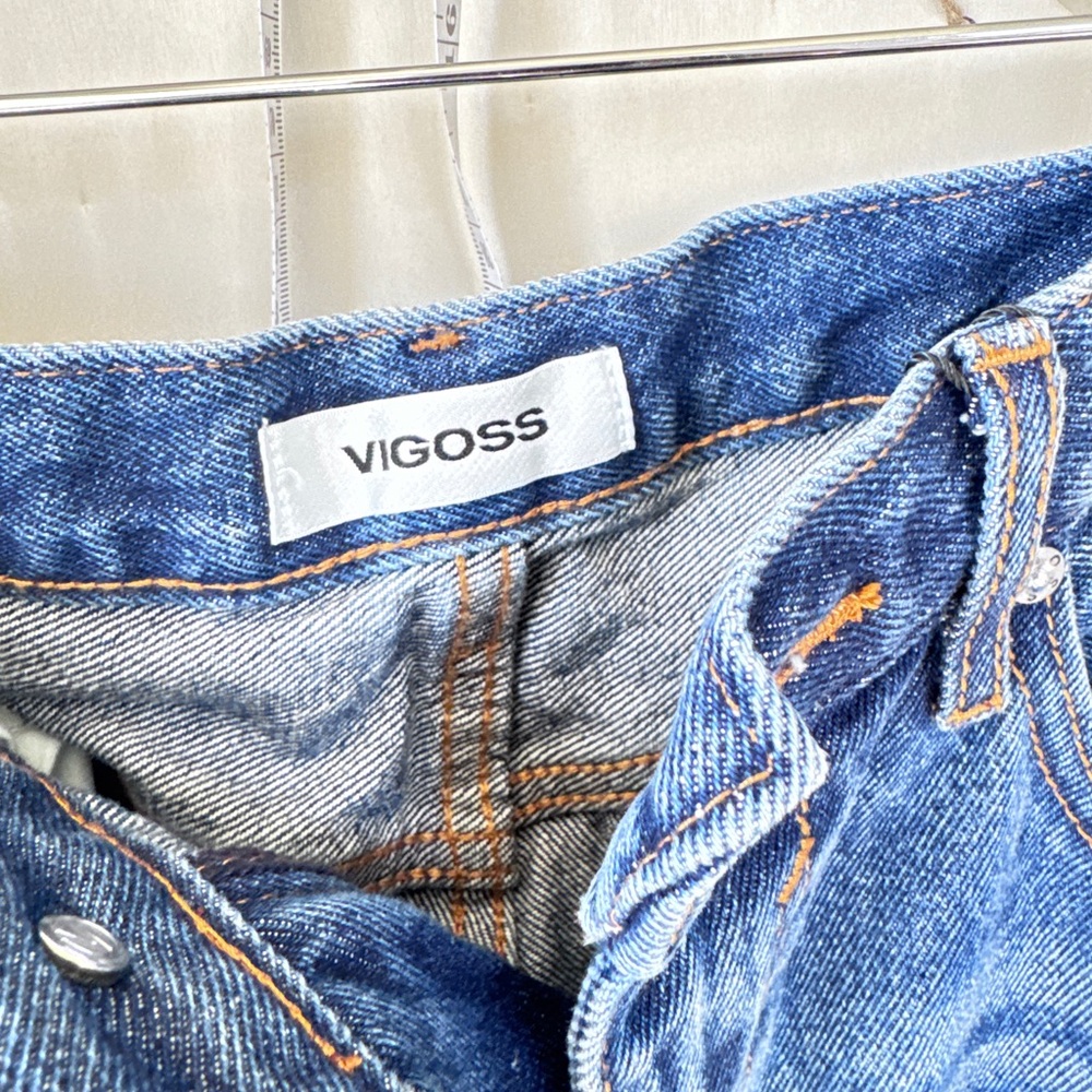Stitch Fix. Brand: Vigoss. Blue Flare & Wide Leg Jeans with Distressing - Picture 9 of 15